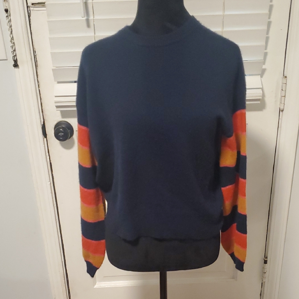 27 Miles Malibu Striped Sleeve Women's Sweater